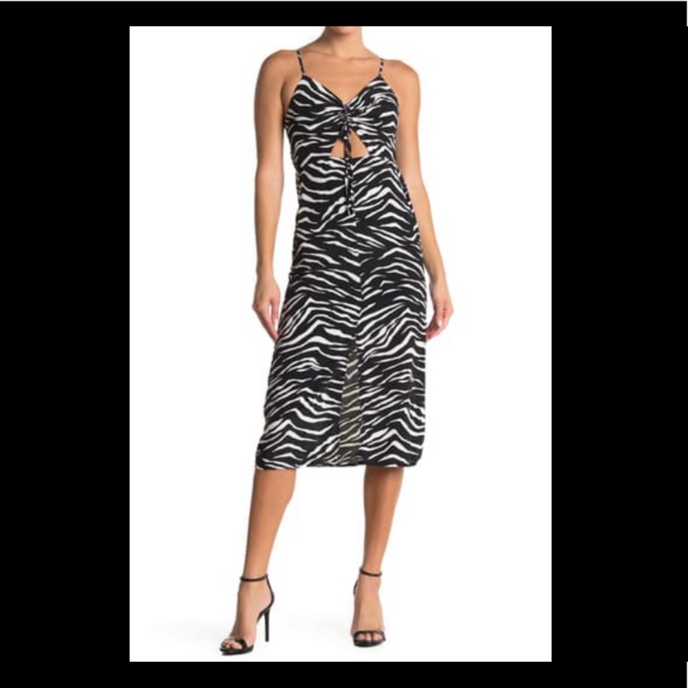 NWT Topshop front cutout zebra print dress